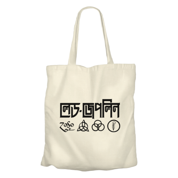 Led Zep white tote bag